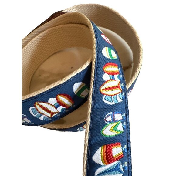 Leather Man Blue Dreidel Hanukkah Belt Size 46 - Picture 3 of 6